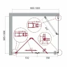 Душевой уголок BelBagno Albano 100х100 ALBANO-AS-1-100-C-Cr профиль Хром стекло прозрачное