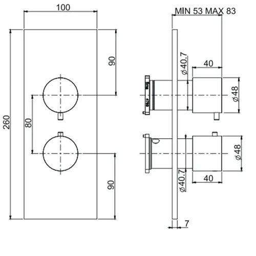 Смеситель для душа Fima Carlo Frattini Spillo Steel F3079X7INOX цвет Шампань