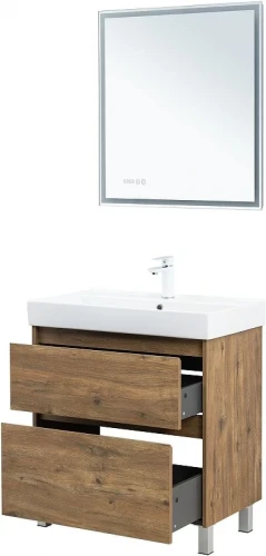 Тумба с раковиной Aquanet Nova Lite 2.0 75 348196 цвет Дуб рустикальный
