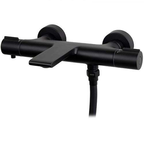 Смеситель для ванны Kaiser Serio 05322-9 с термостатом Черный матовый латунь на стену