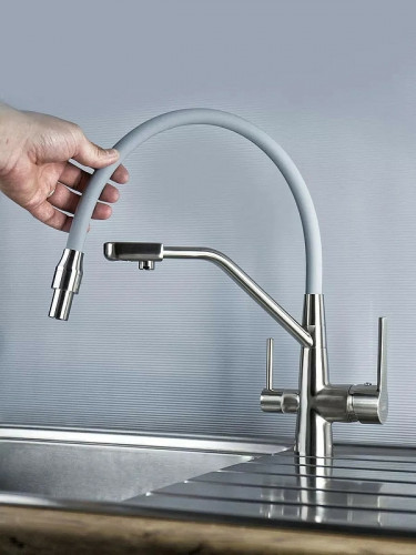 Смеситель для кухни Viko V-5506 Хром латунь на столешницу