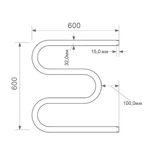 Водяной полотенцесушитель Mixline Simple M 60х60 556308 цвет Хром