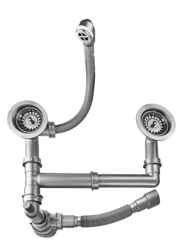 Сифон для кухонной мойки Bettoserb 125335 цвет Серый