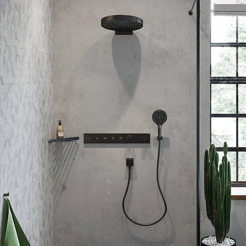Металлическая полка Hansgrohe AddStoris 41741340 цвет черный хром шлифованный