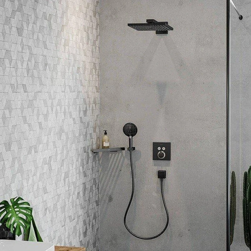 Металлическая полка Hansgrohe AddStoris 41741340 цвет черный хром шлифованный