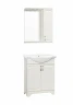 Зеркало со шкафом Style Line Олеандр 2 Люкс 65 ЛС-00000202 с подсветкой Рельеф пастель МДФ / ЛДСП, стекло