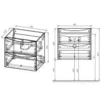 Тумба под раковину Vincea Mia 60 VMC-2MC600RW подвесная R.Wood МДФ / ЛДСП