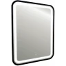 Зеркало Azario Мальта-лофт 60 LED-00002353 с подсветкой Черное с сенсорным выключателем стекло