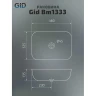 Раковина-чаша Gid Geometrico Bm1333 46 53367 цвет Черный матовый