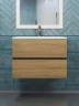 Тумба с раковиной Uperwood Barsa 70 293020547 подвесная цвет Черный матовый Дуб сонома