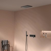 Душевая система Teska Euro X EX3680 Черный матовый латунь встраиваемый