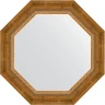 Зеркало Evoform Octagon 53х53 BY 3673 в багетной раме - Состаренная бронза с плетением 70 мм