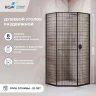 Душевой уголок RGW Stilvoll SV-82B 120х80 R 33328282-244R профиль цвет Черный матовый стекло с рисунком Черная вуаль