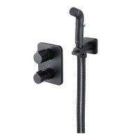 Гигиенический душ со смесителем Lemark Bronx LM3740BL c термостатом цвет Черный