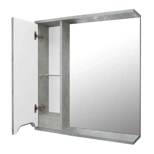 Зеркало со шкафом Loranto Florena 70 L CS00086986 цвет Светлый бетон
