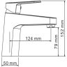 Смеситель для раковины WasserKRAFT Donau 5303 Хром латунь