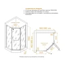 Душевой уголок RGW Passage (Пассаж) PA-081B 100х100 35088100-24 профиль Черный стекло матовое-сатинат