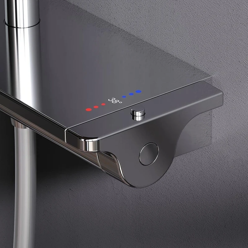 Душевая система AM.PM Spirit V2.0 F0770A400 с термостатом Хром латунь на стену