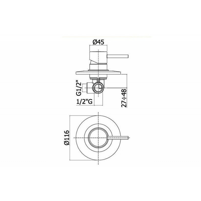 Смеситель для душа Paffoni Light LIG011HGSP Золото медовое брашированное встраиваемый