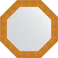 Зеркало Evoform Octagon 77х77 BY 3801 в багетной раме - Чеканка золотая 90 мм стекло