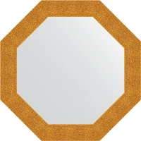 Зеркало Evoform Octagon 77х77 BY 3801 в багетной раме - Чеканка золотая 90 мм стекло