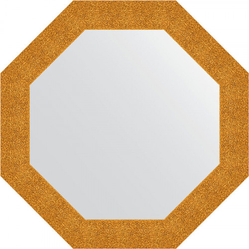 Зеркало Evoform Octagon 77х77 BY 3801 в багетной раме - Чеканка золотая 90 мм стекло