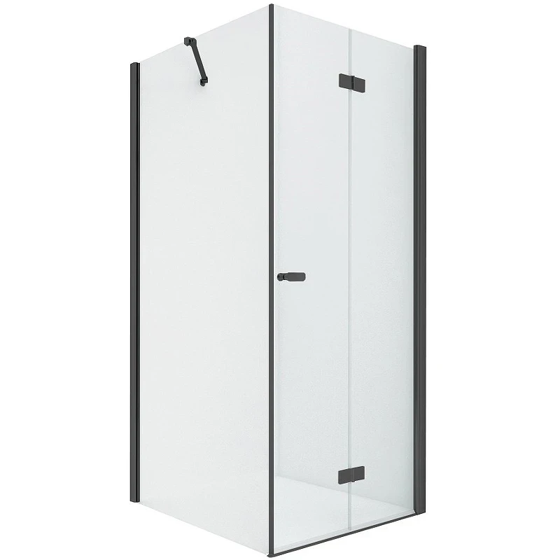 Душевой уголок New Trendy New Soleo Black 70х110 R D-0237A/D-0148B профиль Черный стекло прозрачное