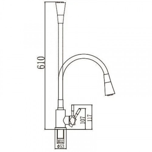 Смеситель для кухни Savol S-3002QM цвет Серый