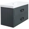Тумба под раковину La Fenice Cubo 100 FNC-01-CUB-G-100-2 подвесная Серая матовая МДФ / ЛДСП