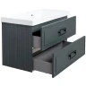 Тумба под раковину La Fenice Cubo 100 FNC-01-CUB-G-100-2 подвесная Серая матовая МДФ / ЛДСП