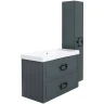 Тумба под раковину La Fenice Cubo 100 FNC-01-CUB-G-100-2 подвесная Серая матовая МДФ / ЛДСП
