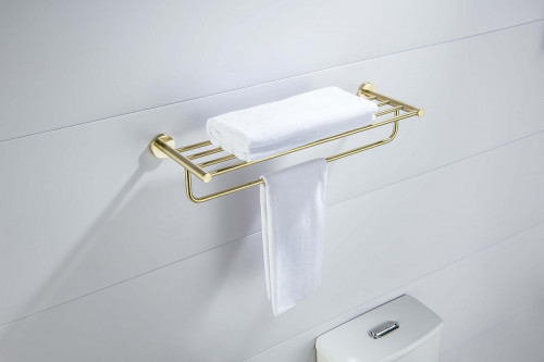 Полка для полотенец Aquatek Европа AQ4115BG цвет Золото шлифованное