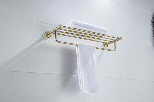 Полка для полотенец Aquatek Европа AQ4115BG цвет Золото шлифованное