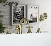 Смеситель на борт ванны Gappo G89-4 G1189-4 Бронза латунь