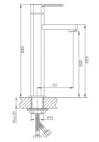 Смеситель для раковины Haiba HB1102 Хром латунь