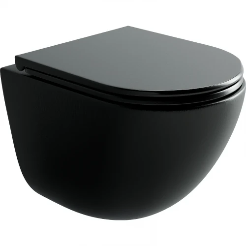 Унитаз Ceramicanova Vogue CN4008TMB подвесной Черный матовый с сиденьем Микролифт фарфор подвесной