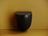 Унитаз Ceramicanova Vogue CN4008TMB подвесной Черный матовый с сиденьем Микролифт фарфор подвесной