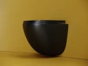 Унитаз Ceramicanova Vogue CN4008TMB подвесной Черный матовый с сиденьем Микролифт фарфор подвесной