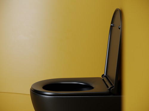 Унитаз Ceramicanova Vogue CN4008TMB подвесной Черный матовый с сиденьем Микролифт фарфор подвесной