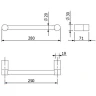 Поручень Kludi Vela R 58981N0 Золото брашированное