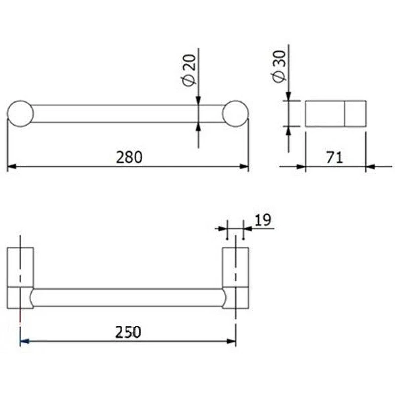 Поручень Kludi Vela R 58981N0 Золото брашированное