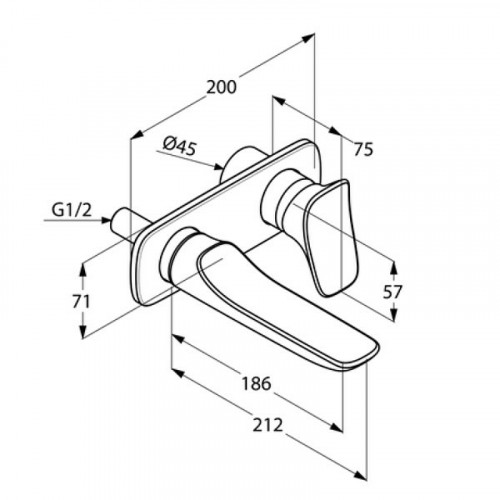 Смеситель для раковины Kludi Ambienta 532440575 Хром латунь встраиваемый