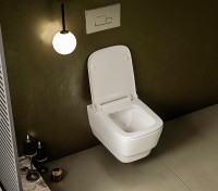 Унитаз биде Boheme Bello 971-2-W подвесной Белый глянец без сиденья фарфор подвесной