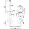 Смеситель для раковины Paffoni Light LIG006HG70 Золото медовое латунь встраиваемый