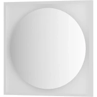 Зеркало Defesto Eclipce 70х70 DF 2227 с подсветкой 15W-4500К/в багетной раме/Без выключателя/Нейтральный белый свет/Белая рама