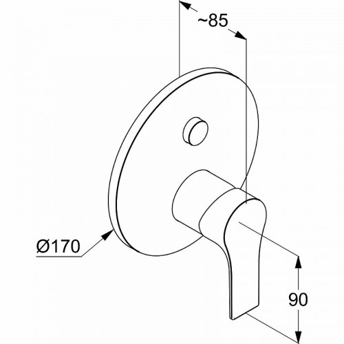Смеситель для душа Kludi Zenta SL 486590565 Хром латунь встраиваемый