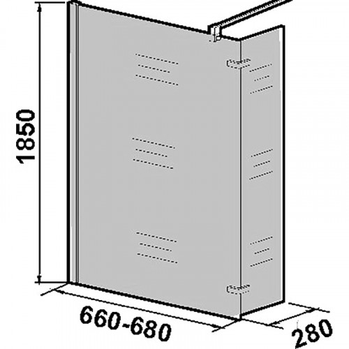 Душевая перегородка WeltWasser WW400 70G+30G 10000002945 профиль Хром стекло прозрачное