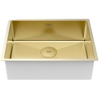 Кухонная мойка Paulmark Next 58 Uni PM215844-LG Светлое золото нержавеющая сталь встраиваемый