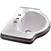 Раковина Kerasan Retro 62 103001*3 Белая фарфор полувстраиваемая