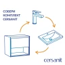 Тумба под раковину Cersanit Classic 60 69087 подвесная цвет Белый матовый